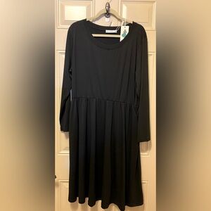 Nemidor Black Long Sleeve Dress Size 16